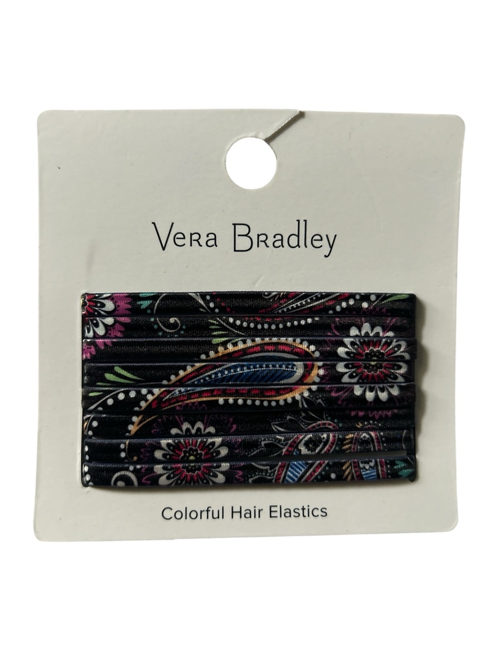 Vera Bradley (RETIRED) Banana Swirl Paisley/Floral Mix Hair Elastics 6 Pack